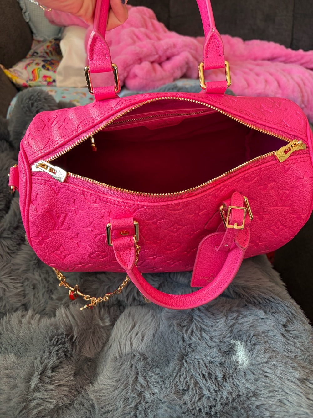 Hot Pink Soft leather speedy - Picture 7 of 11
